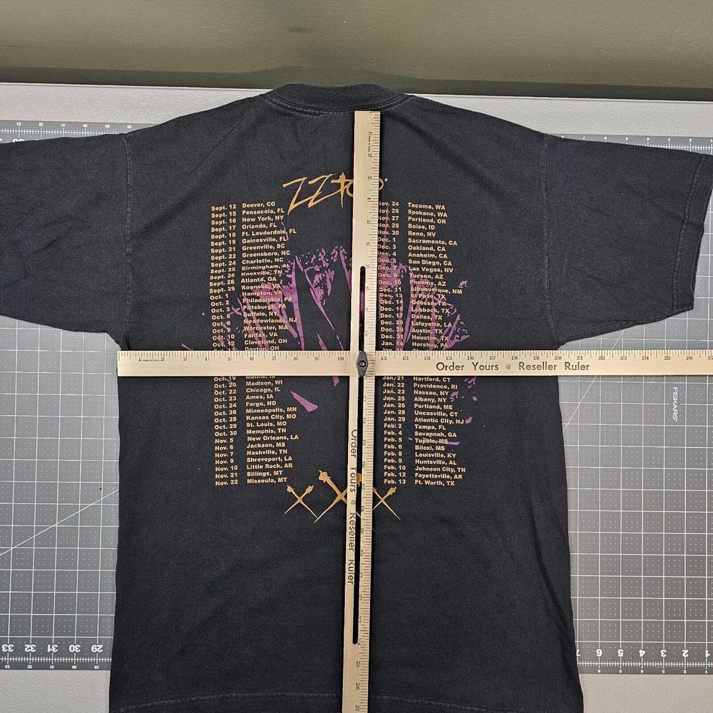 Vintage Zz Top Tshirt Mens Large 1999 Xxx Concert Tour Band 90s Giant Y2k Skater - Picture 7 of 9